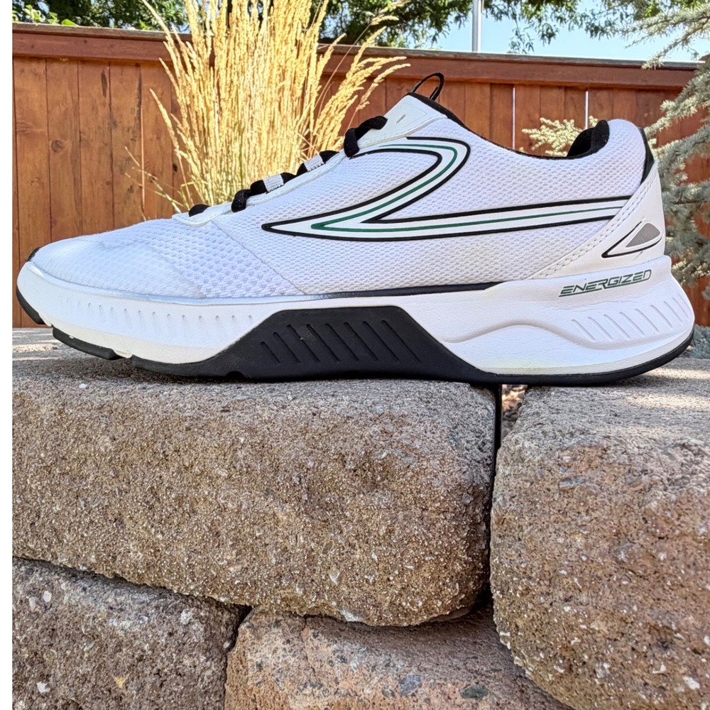 Fila Energized Memory Mens Training Shoes White Green Black Sneakers 10.5